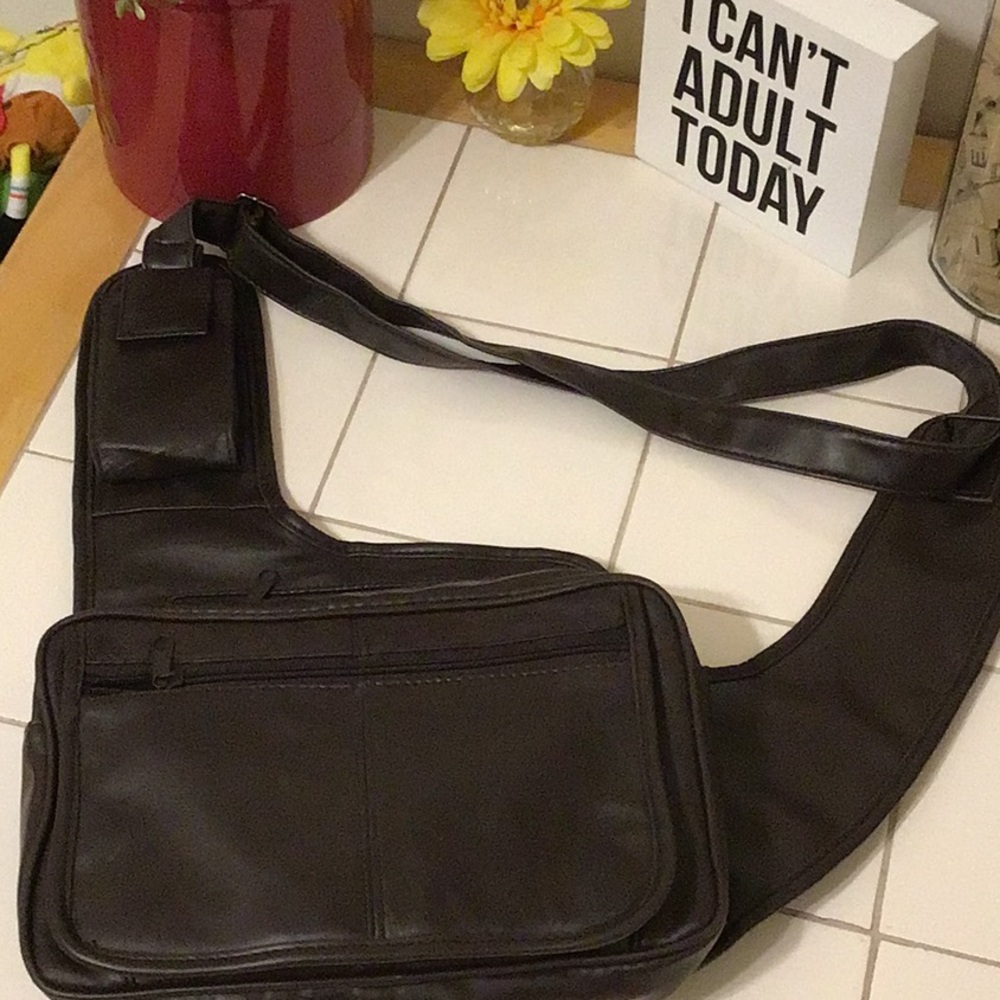 Chocolate Brown Soft Sling/Messenger Bag
